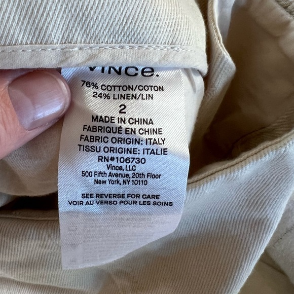 Vince High Waist Utility Pants in Flax - Picture 7 of 8
